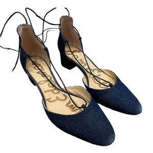 Sam Edelman denim block heel